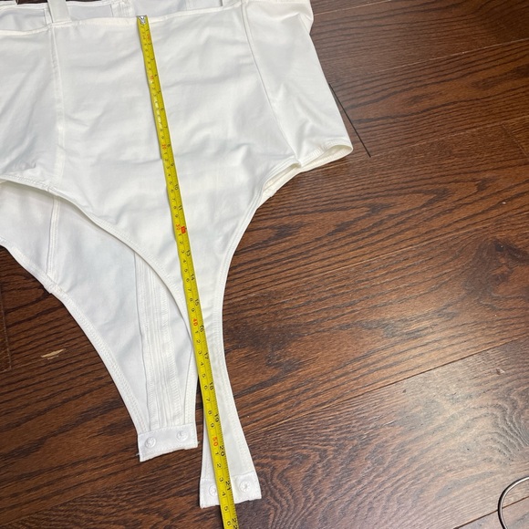 Girl's Large H&M White Strappy Bodysuit with Golden Buckle Details 🤍✨ - Picture 2 of 8